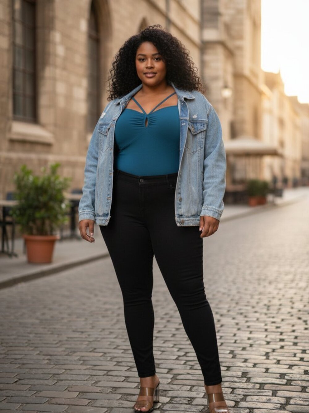 TORRID Studio Knit Sweetheart Strappy Cut Out Bodysuit blue